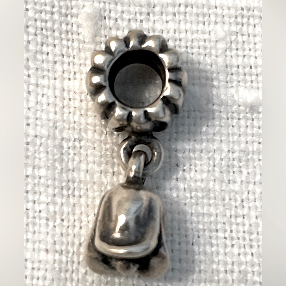 Authentic Pandora Retired Rare Sterling Silver Dangling Tulip Charm